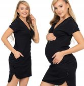 FORMOMMY KOSZULA NOCNA PRĄŻKOWANA PIŻAMA CIĄŻOWA DO PORODU KARMIENIA M