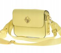 Laura Biaggi - torebka listonoszka kuferek żółty groszek mat JS170