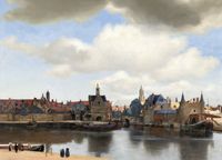 Plakat 18x13cm View of Delft, Vermeer Vintage do Salonu