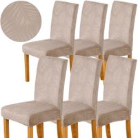 ZESTAW 6 SZT POKROWIEC NA KRZESŁO WELUR UNIWERSALNY