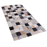 Dywan patchwork skórzany 80 x 150 cm wielokolorowy RIZE