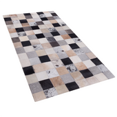 Dywan patchwork skórzany 80 x 150 cm wielokolorowy RIZE