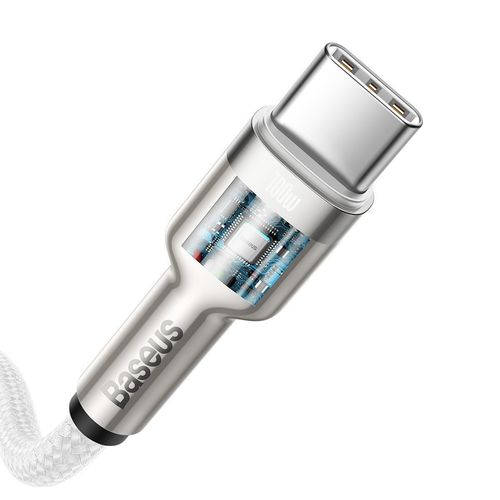 kabel usb-c do usb-c baseus cafule, 100w, 1m (biały) na Arena.pl