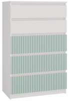 Komoda Do Pokoju Młodzieżowego 5SZ Zieleń MALWINA III - 3 Kolory