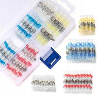 SZYBKOZŁĄCZKA KONEKTOR KABLI PRZEWODÓW Z CYNĄ ZESTAW TERMOKURCZLIWA 100 SZT