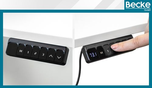 Biurko elektryczne automatyczne regulowane do pracy na stojąco 160x80 białe na Arena.pl