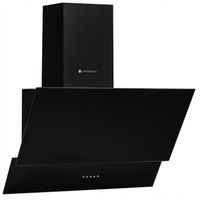 OKAP KUCHENNY KOMINOWY 60cm CZARNE SZKŁO LED FILTR