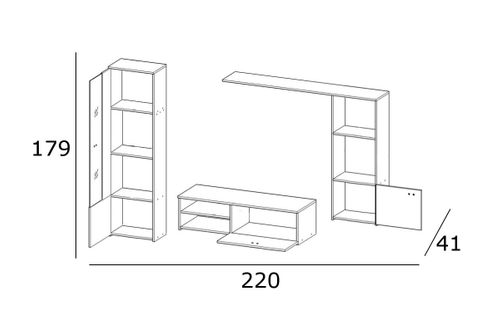 Meblościanka ALEX BIAŁY na Arena.pl