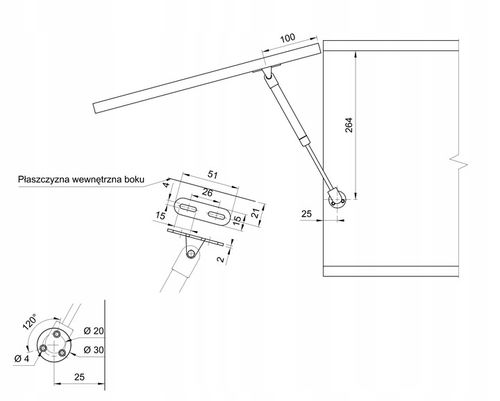 4 x ZESTAW - REJS SIŁOWNIK MEBLOWY PODNOŚNIK GAZOWY DO MEBLI 80N + na Arena.pl