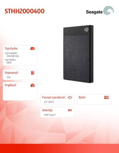 Seagate Dysk Backup Plus Ultra Touch 2,5 STHH2000400 na Arena.pl