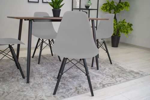 Krzesło OSAKA szare / nogi czarne x 4 na Arena.pl