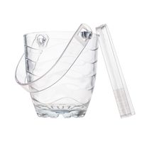 KADAX Pojemnik Na Lód Ze Szczypcami Wiaderko Do Lodu Z Uchwytem Szklany