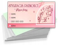 Wizytówki firmowe reklamowe 100 szt różne wzory STYLIZACJA PAZNOKCI