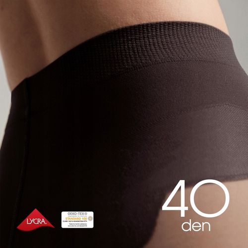 Rajstopy damskie wyszczuplające Lycra Conte STYLE 40 DEN czarne rozmiar 4 na Arena.pl