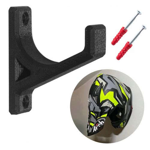 Wieszak na kask rowerowy motocyklowy mtb uchwyt haczyk czarny wkręty na Arena.pl