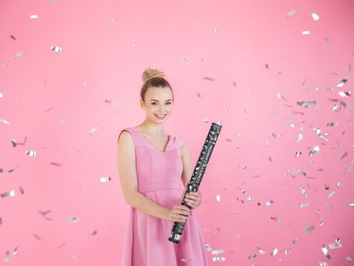 Konfetti pneumatyczne, paski srebrne, 60 cm (PD) na Arena.pl