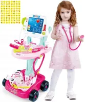 ZESTAW MAŁEGO LEKARZA EKG AKCESORIA WÓZEK DOKTOR