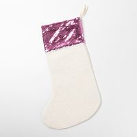 Świąteczna skarpeta z różowymi cekinami do sublimacji