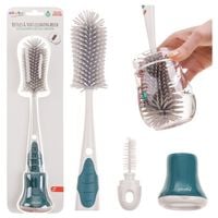 AKUKU Silikonowa szczotka do mycia butelek z podstawką