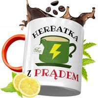 Kubek Pomarańczowy Dla Elektryka Idealny Prezent Z Nadrukiem Ze Zdjęciem