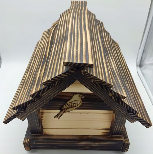 Karmnik Dla Ptaków Duży XXL Opalany Mocny Solidny Budka + Haki + Karma na Arena.pl