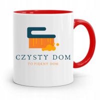 Dla Sprzątaczki Kubek Czerwony Na Prezent Urodziny Z Nadrukiem Ze Zdjęciem