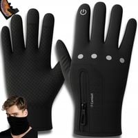 Rękawiczki Zimowe Dotykowe Ciepłe Rowerowe Telefonu Wiatroszczelne