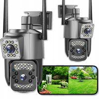 PODWÓJNA ZEWNĘTRZNA KAMERA WIFI SMART IP QUADHD 4MPX APLIKACJA DETEKCJA IR