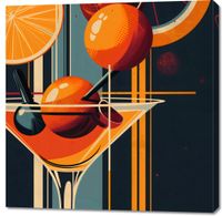 Obraz 100x100cm Koktajl w Stylu