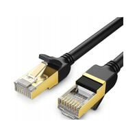Okrągły kabel sieciowy UGREEN NW107 Ethernet RJ45, Cat.7, STP, 2m (czarny)