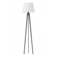 Lampa podłogowa CURACAO abażur biały stelaż popielaty