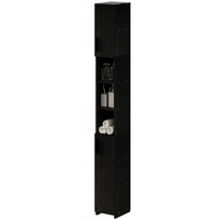 Regał Łazienkowy Stojący Szafa Czarny Loft Szafka Półka Słupek Wysoki 182cm