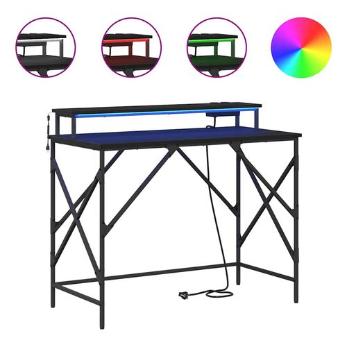 Biurko Czarny dąb 100 x 50 x 86.5 cm Materiał drewnopochodny na Arena.pl