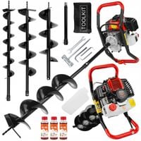 WIERTNICA GLEBOWA ŚWIDER SPALINOWA MARKI RED TECHNIC + 3 WIERTŁA PRZEDŁUŻKA