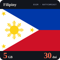 Karta eSIM Internet Filipiny 5 GB na 30 dni - bez rejestracji