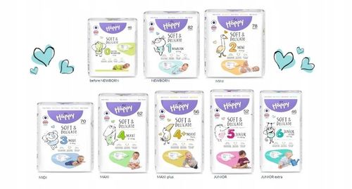 Pieluszki Bella Happy 3 Midi 5-9kg 70 szt. BIG PACK na Arena.pl