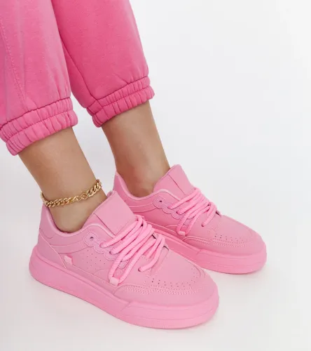 Różowe sneakersy na platformie Asphodel 38 na Arena.pl