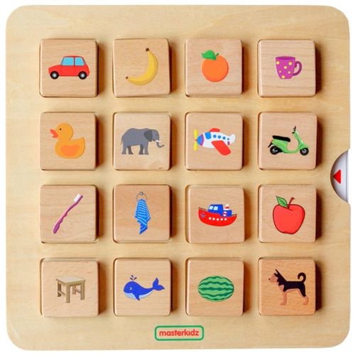 MASTERKIDZ Gra Dopasuj Cienie Łączenie w Pary Rozpoznawanie Przedmiotów Montessori na Arena.pl