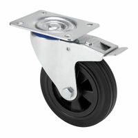 Rueda Ruedas Alex Czarny Gumowy Poliamix Ø 12,5 cm 110 kg obrotowa