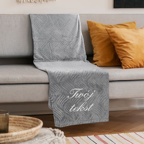 KOC z HAFTEM dedykacji 220 x 200 MIKROFIBRA DOWOLNY TEKST na Arena.pl