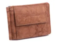 banknotówka skórzana brązowa money maker rfid