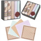 5x ELEGANCKIE CHUSTECZKI DO NOSA POSZETKI BAWEŁNIANE ZESTAW W PUDEŁKU