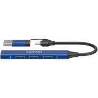 canyon hub ds-02 4 w 1 usb-a/c niebieski