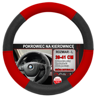 NAKŁADKA NA KIEROWNICĘ SKÓRZANY POKROWIEC SKÓRA 6 KAWAŁKÓW 39-41 CM