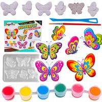 ZESTAW KREATYWNY dla Dziewczynki Zrób To Sam STWÓRZ MAGNES KOLOROWE MOTYLKI