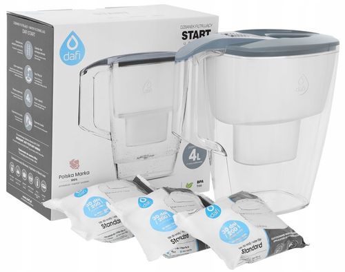 Dzbanek filtrujący do wody DAFI START Unimax 4l +3 filtry ZESTAW na Arena.pl