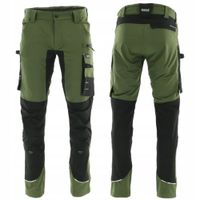 ELASTYCZNE spodnie ROBOCZE do PASA khaki STRETCH wygodne COTTONFLEX BHP
