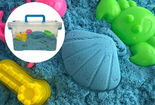 ZESTAW PIASEK KINETYCZNY 2kg + BASEN PIASKOWNICA FOREMKI WALIZKA 18 elem na Arena.pl