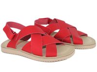Bibi Lou Sandały dziecięce - skórzane rzepy - rozmiar 33 - czerwona skóra