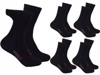 5x SKARPETY ZDROWOTNE DLA DIABETYKÓW BAWEŁNA 41-43 Polskie skarpetki CZARNE